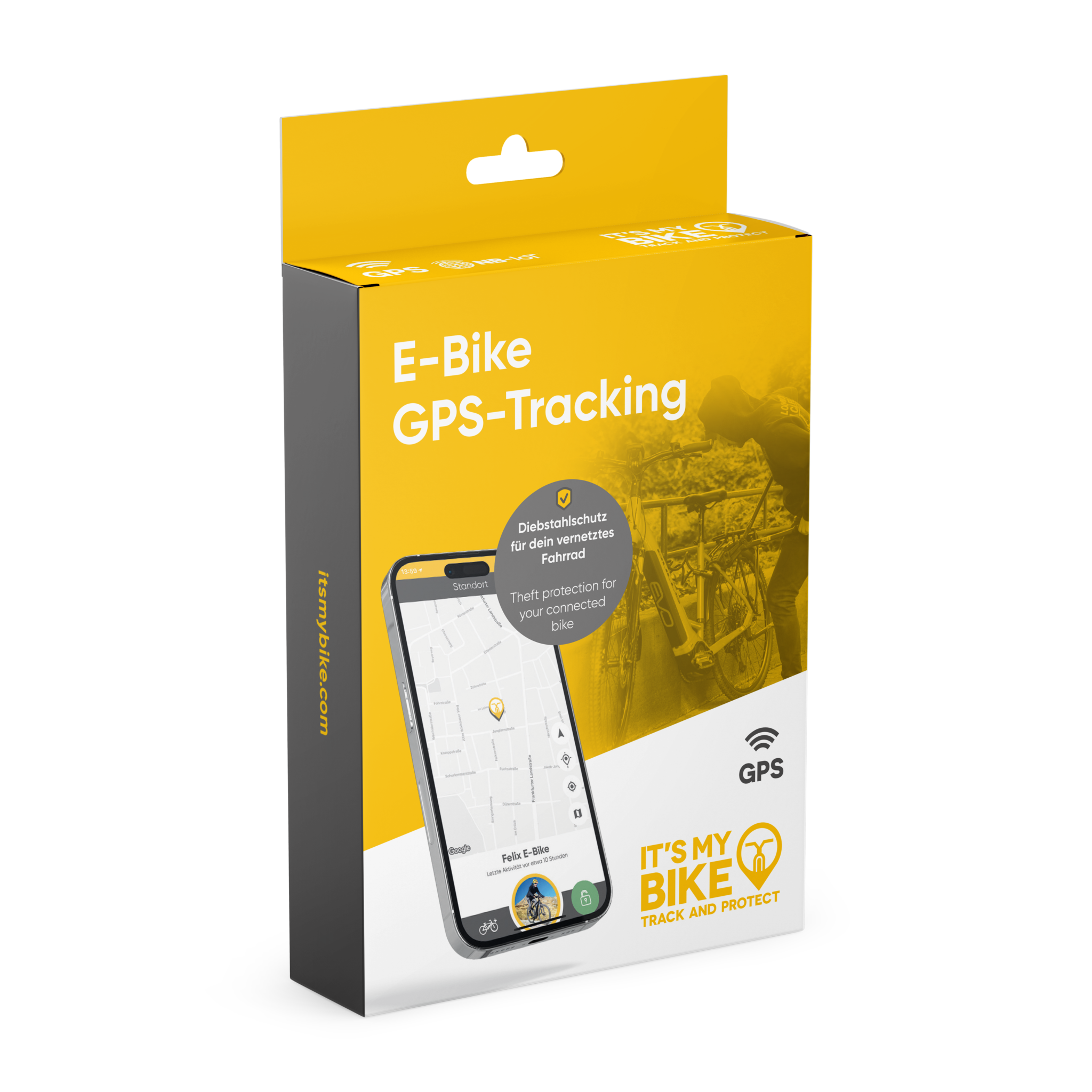 IT'S MY BIKE retrofit-tracker in de verpakking
