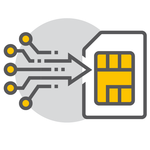 SIM card with conductor tracks