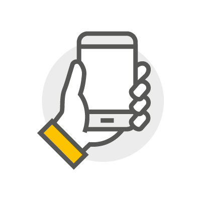 Hand holding a smartphone