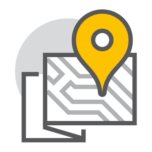 Kaart met locatiespeld